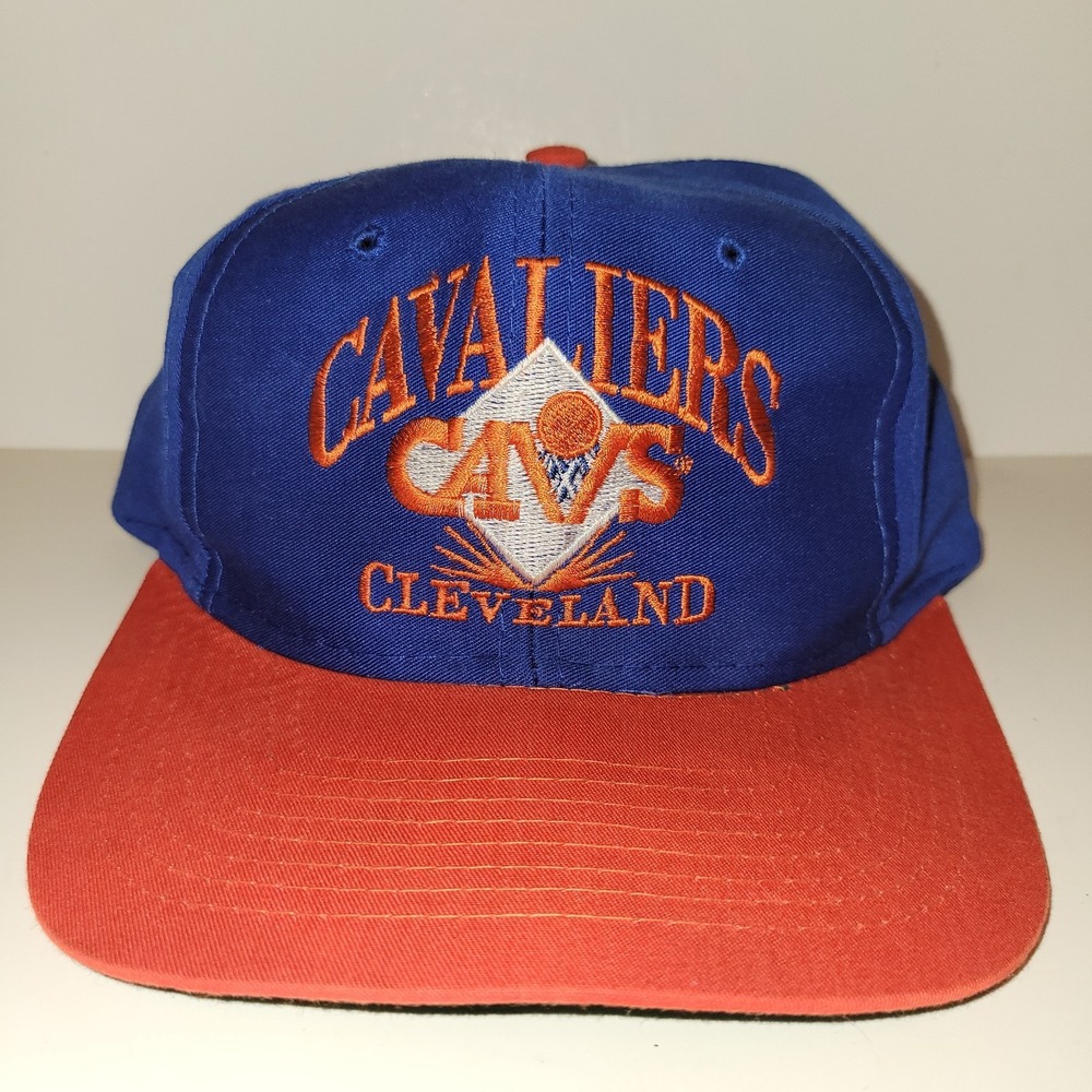 Vintage Cleveland Cavaliers Snapback Hat‎ Cap Blue Orange AJD Signature